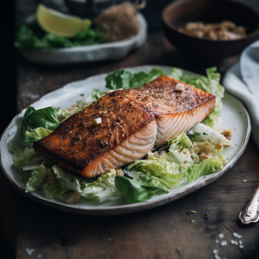 Succulent Salmon Caesar Salad: A Quick & Healthy Delight | Kerry Cooks