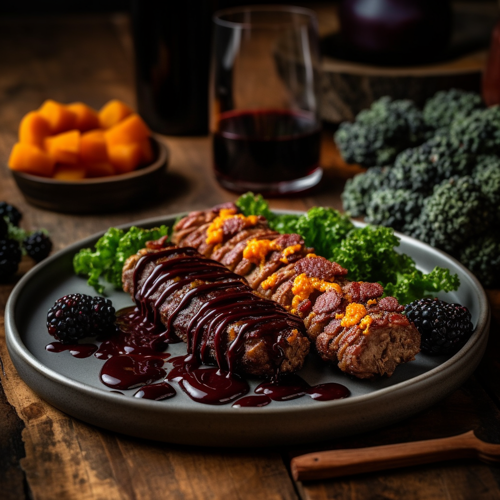 Rustic Venison Meatloaf With Blackberry BBQ & Sweet Potato Hash | Kerry Cooks