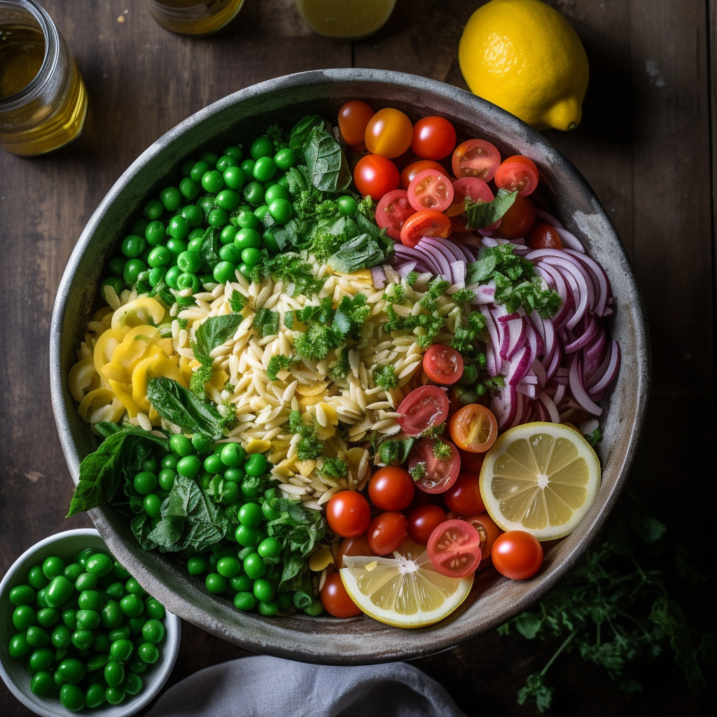 Light & Refreshing Orzo Salad With Fresh Vegetables And Herbs | Kerry Cooks