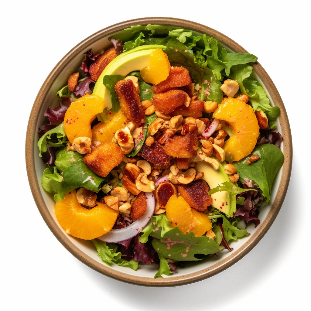 Delightful Green Salad With Crispy Bacon And Fresh Peaches | Kerry Cooks