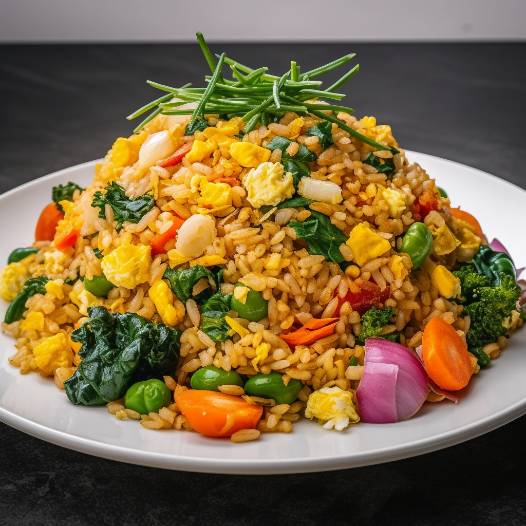 Quick & Healthy Vegetarian Fried Brown Rice Feast | Kerry Cooks