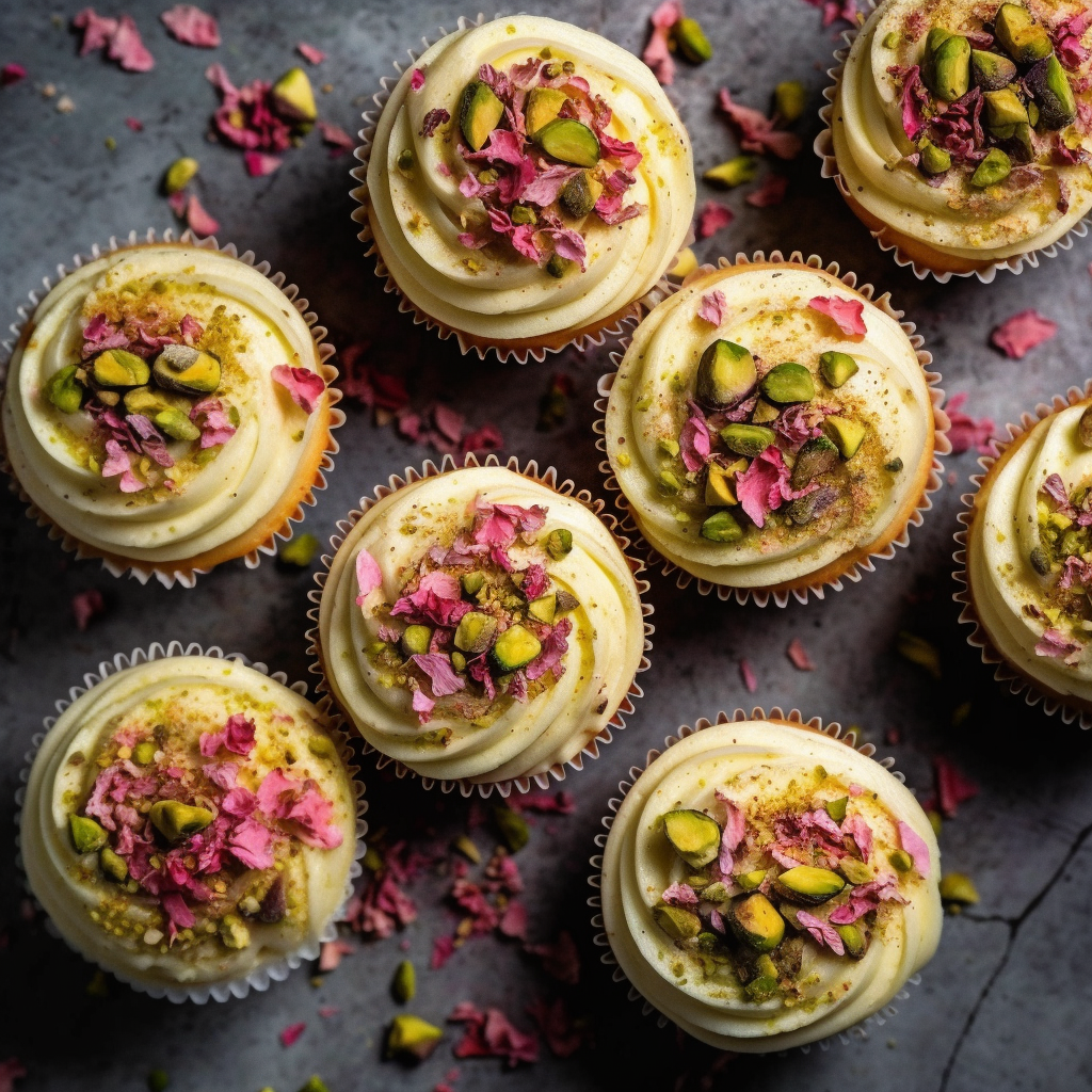 Rosewater-Pistachio Cupcakes: A Sweet Delight! | Kerry Cooks