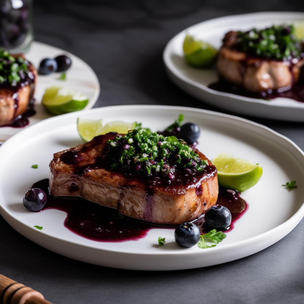 Pork Chops With Homemade Blueberry Sauce | Kerry Cooks